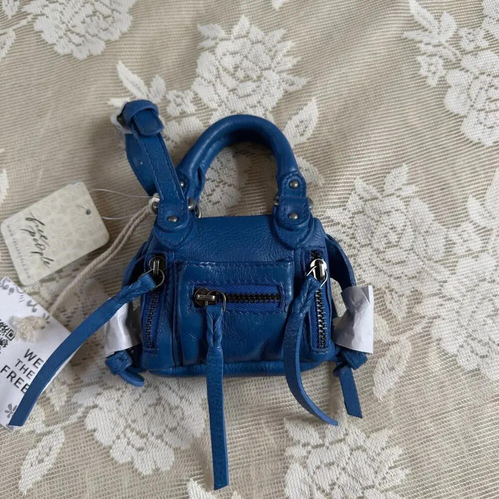 Free People Micro Emerson Bag Blue NWT